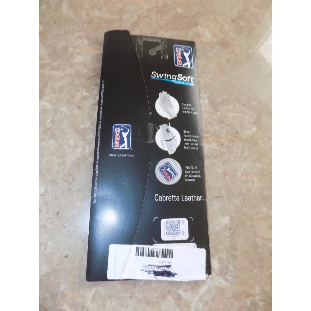 PGA Tour Swing Soft Leather Golf Glove Men's Left Hand Small Size Bright White - Picture 2 of 3